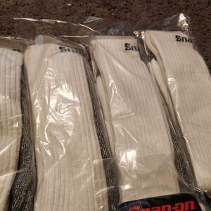 New Snap On Tools Brand  X-Large Compression Crew Socks - White